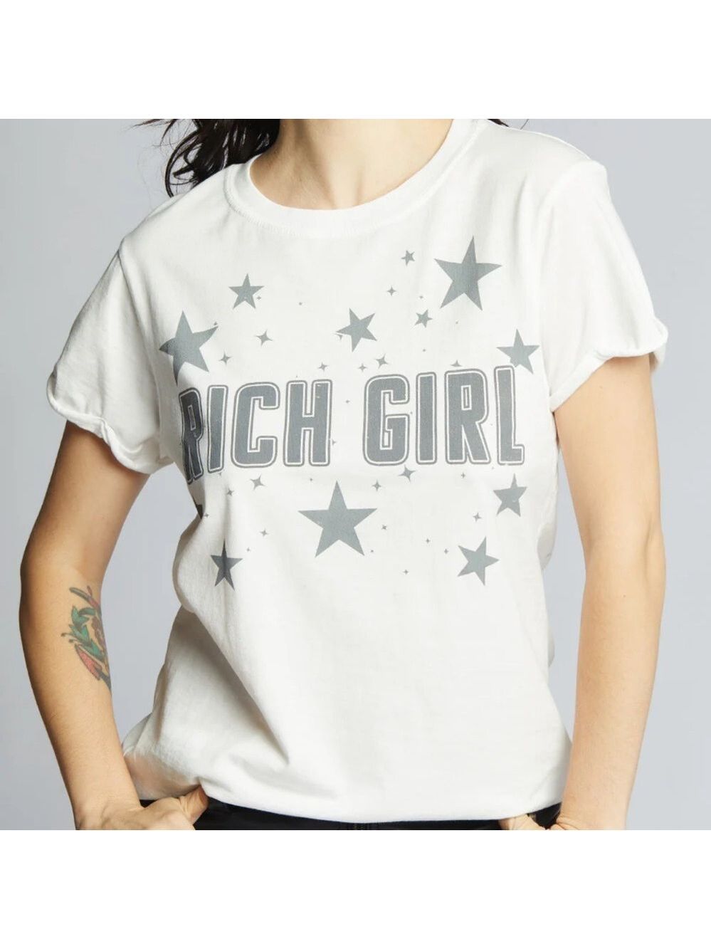 TEEGRAMS Rich Girl Fitted Tee NWOT